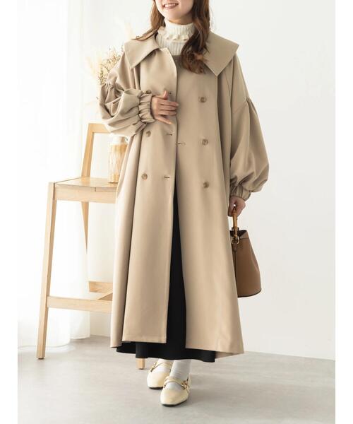 SLURR（スラ―）の「ボリュームスリーブトレンチコート（トレンチコート・レディース・ベージュ/アイボリー・FREE）」の19枚目の写真