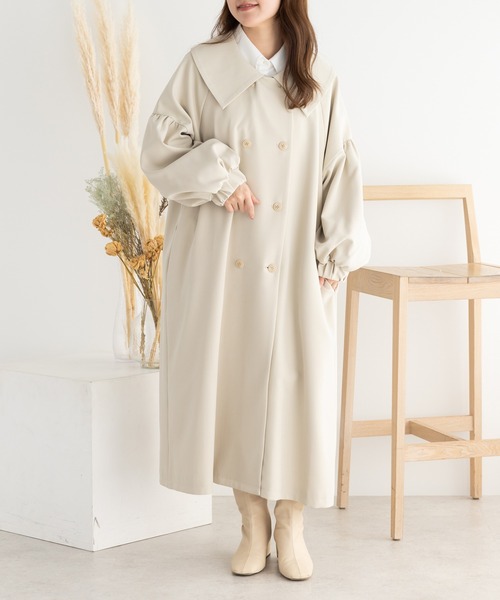 SLURR（スラ―）の「ボリュームスリーブトレンチコート（トレンチコート・レディース・ベージュ/アイボリー・FREE）」の6枚目の写真