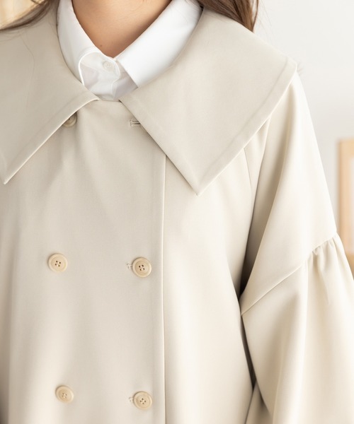 SLURR（スラ―）の「ボリュームスリーブトレンチコート（トレンチコート・レディース・ベージュ/アイボリー・FREE）」の8枚目の写真