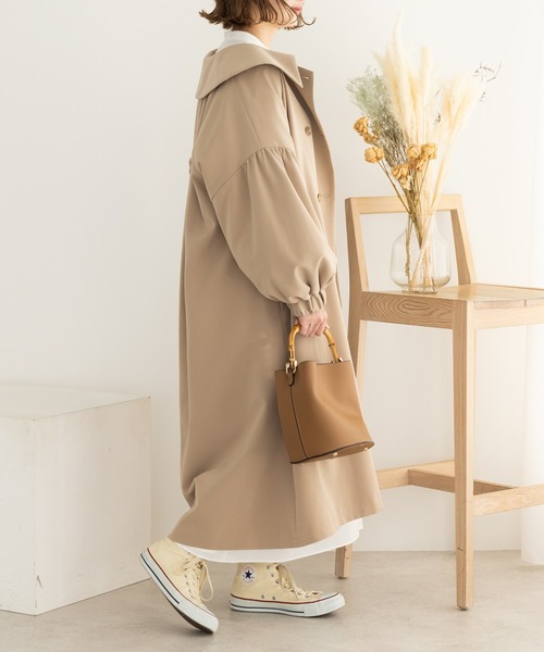 SLURR（スラ―）の「ボリュームスリーブトレンチコート（トレンチコート・レディース・ベージュ/アイボリー・FREE）」の13枚目の写真