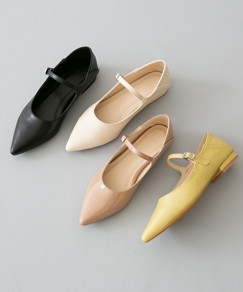 menue（メヌエ）の「ポインテッドトゥストラップパンプス（パンプス・レディース・アイボリー/グレイッシュベージュ/ブラック/イエロー・22.0cm/22.5cm/23.0cm/23.5cm/24.0cm/24.5cm/25.0cm/25.5cm/26.0cm）」の21枚目の写真