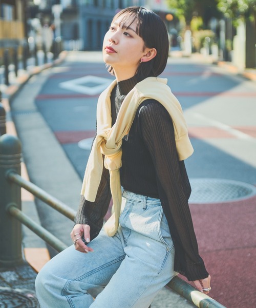 Aunt Marie's(アントマリーズ)の「ハイネックシアーリブトップス(シャツ/ブラウス・レディース・ブラック/グリーン/アイボリー/ピンク・FREE)」の12枚目の写真
