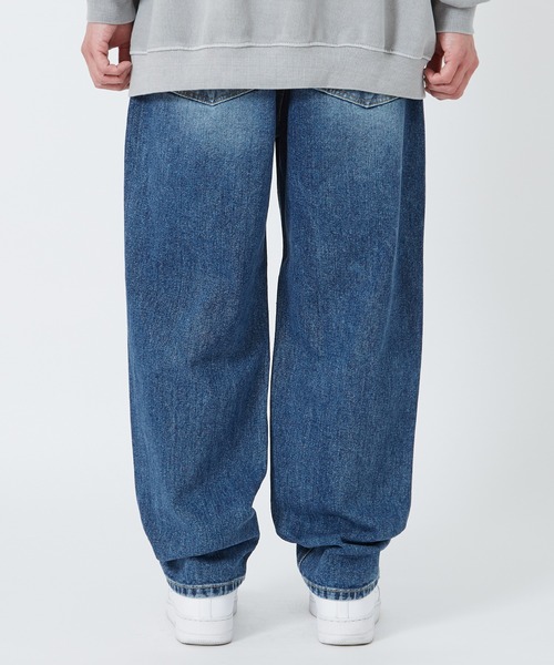 improves(インプローブス)の「ダメージ加工 ワイド デニムパンツ(デニムパンツ・メンズ・ブラック/ブルー・MEDIUM/LARGE)」の6枚目の写真