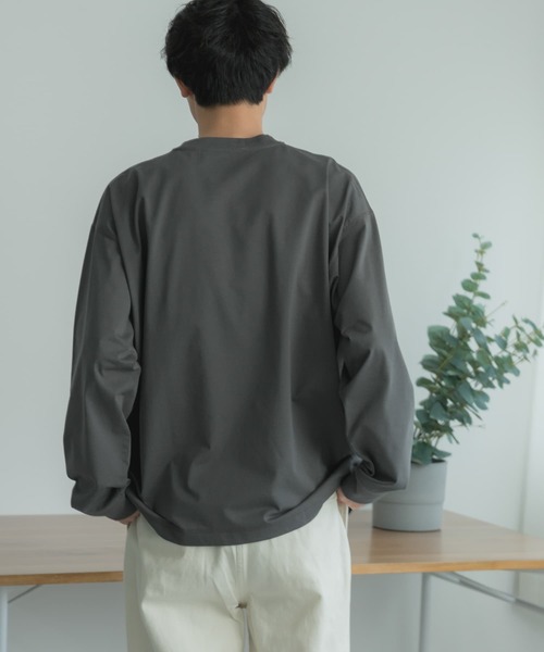 FORK&SPOON（フォークアンドスプーン）の「FORK&SPOON　サイドスイッチロングスリーブTシャツ（Tシャツ/カットソー・メンズ・ライトグレー/スミクロ・4/5）」の11枚目の写真