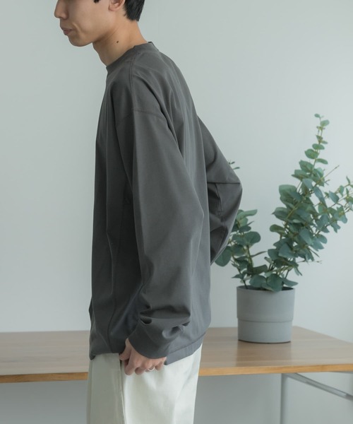 FORK&SPOON（フォークアンドスプーン）の「FORK&SPOON　サイドスイッチロングスリーブTシャツ（Tシャツ/カットソー・メンズ・ライトグレー/スミクロ・4/5）」の14枚目の写真