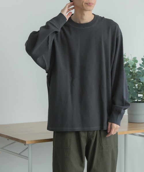 FORK&SPOON（フォークアンドスプーン）の「FORK&SPOON　サイドスイッチロングスリーブTシャツ（Tシャツ/カットソー・メンズ・ライトグレー/スミクロ・4/5）」の12枚目の写真