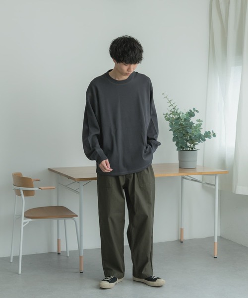 FORK&SPOON（フォークアンドスプーン）の「FORK&SPOON　サイドスイッチロングスリーブTシャツ（Tシャツ/カットソー・メンズ・ライトグレー/スミクロ・4/5）」の9枚目の写真