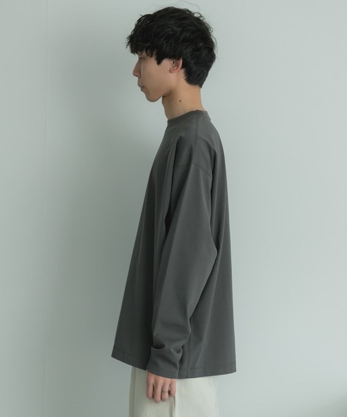 FORK&SPOON（フォークアンドスプーン）の「FORK&SPOON　サイドスイッチロングスリーブTシャツ（Tシャツ/カットソー・メンズ・ライトグレー/スミクロ・4/5）」の13枚目の写真