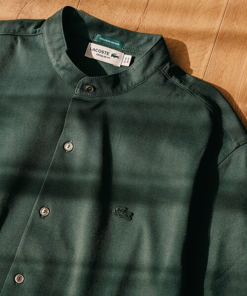 LACOSTE(ラコステ)の「【LACOSTE / ラコステ】別注 バンドカラー フルオープン ポロシャツ(ポロシャツ・メンズ・ブラック/ホワイト/ネイビー/グリーン・2/4/5/3)」の22枚目の写真