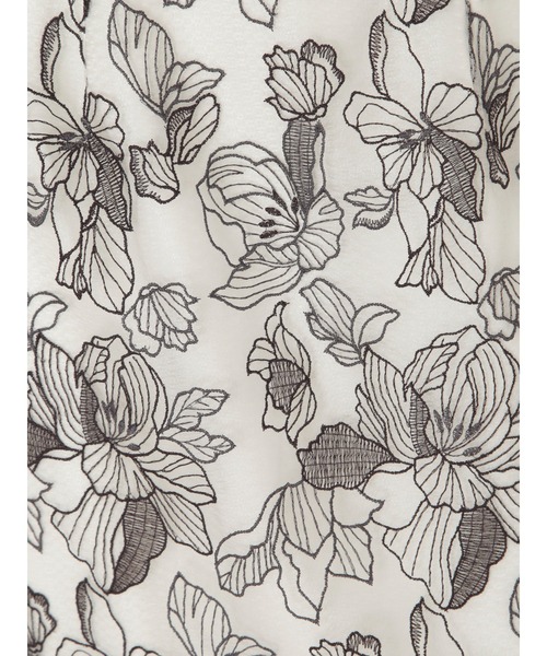 MERCURYDUO（マーキュリーデュオ）の「チュールラインフラワーエンブロイダリータイトスカート（スカート・レディース・アイボリー/ラベンダー・SMALL/MEDIUM）」の22枚目の写真