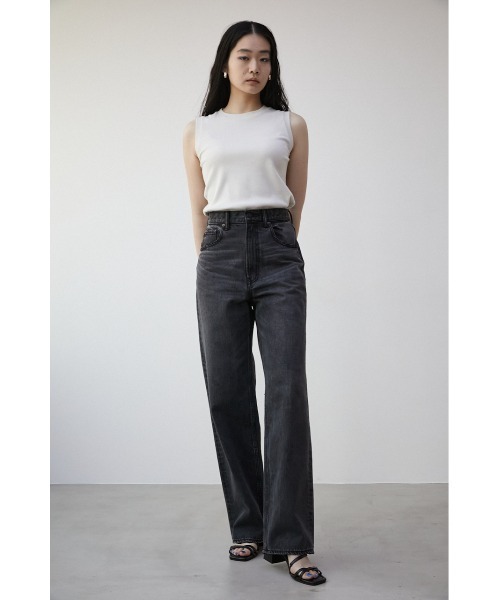 AZUL by moussy(アズールバイマウジー)の「A/B RIB CREW NECK TANK TOP/アズールベーシッククルーネックタンクトップ(タンクトップ・レディース・ブラック/ホワイト系その他/ホワイト・SMALL/MEDIUM)」の5枚目の写真