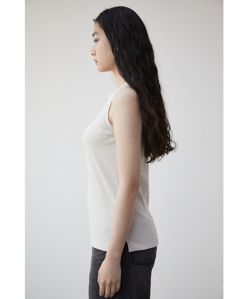 AZUL by moussy(アズールバイマウジー)の「A/B RIB CREW NECK TANK TOP/アズールベーシッククルーネックタンクトップ(タンクトップ・レディース・ブラック/ホワイト系その他/ホワイト・SMALL/MEDIUM)」の8枚目の写真