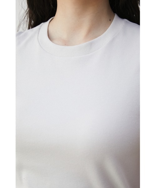 AZUL by moussy(アズールバイマウジー)の「A/B RIB CREW NECK TANK TOP/アズールベーシッククルーネックタンクトップ(タンクトップ・レディース・ブラック/ホワイト系その他/ホワイト・SMALL/MEDIUM)」の10枚目の写真