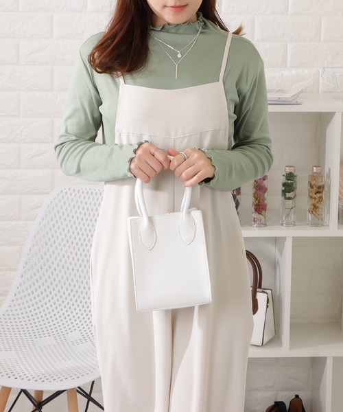 Lace Ladies（レースレディース）の「裏起毛メロウフリルプチハイネック長袖プルオーバー（Tシャツ/カットソー・レディース・ブラック/グリーン/モカ/イエロー/ブルー/ホワイト・FREE/XL）」の17枚目の写真