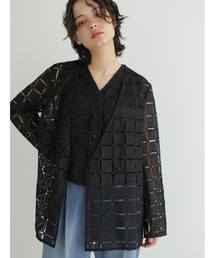 ◆ジオメトリックレースジャケット