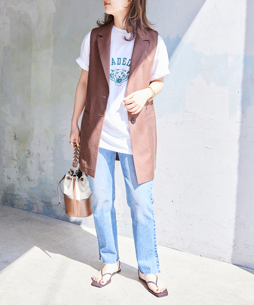 SLOBE IENA（スローブイエナ）の「【&MyuQ/アンドミューク】 PONTO キャンバスハンドバッグ（ハンドバッグ・レディース・ブラウン・FREE）」の2枚目の写真