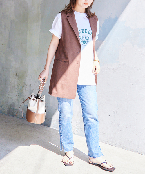 SLOBE IENA（スローブイエナ）の「【&MyuQ/アンドミューク】 PONTO キャンバスハンドバッグ（ハンドバッグ・レディース・ブラウン・FREE）」の4枚目の写真