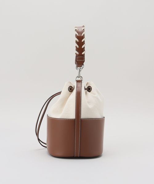 SLOBE IENA（スローブイエナ）の「【&MyuQ/アンドミューク】 PONTO キャンバスハンドバッグ（ハンドバッグ・レディース・ブラウン・FREE）」の8枚目の写真