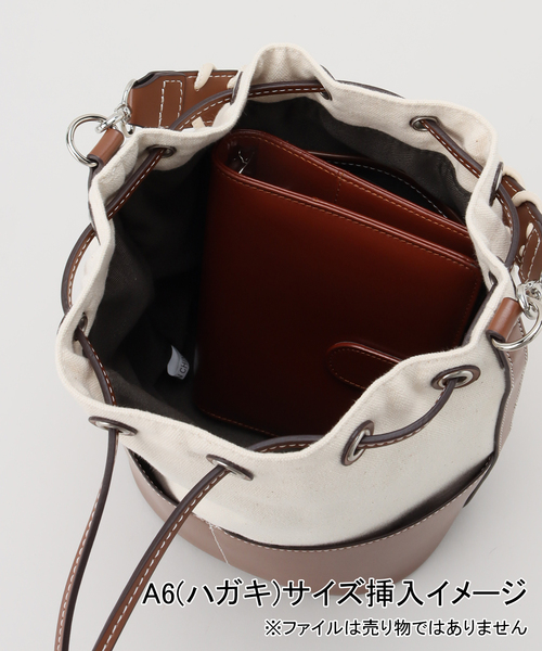 SLOBE IENA（スローブイエナ）の「【&MyuQ/アンドミューク】 PONTO キャンバスハンドバッグ（ハンドバッグ・レディース・ブラウン・FREE）」の12枚目の写真