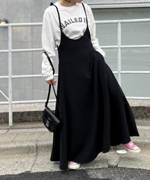 mi via loca | カットジョーゼット ノットストラップ フレアキャミワンピース(ワンピース)