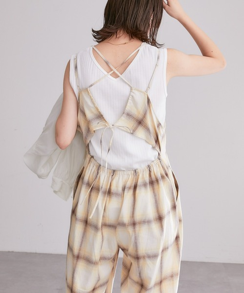 CIAOPANIC TYPY（チャオパニックティピー）の「オンブレチェックキャミサロペ（サロペット/オーバーオール・レディース・イエロー/ブルー・ONE SIZE）」の22枚目の写真