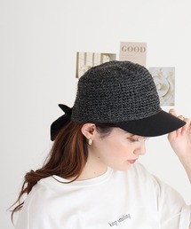 Sense of Grace | ペーパー＆コットン編み　後ろリボン　キャップ(キャップ)