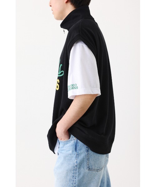 RODEO CROWNS WIDE BOWL(ロデオクラウンズワイドボウル)の「ハーフジップベスト Tシャツセット(Tシャツ/カットソー・メンズ・ブラック/グレー×ホワイト/ブルー・MEDIUM/LARGE)」の11枚目の写真