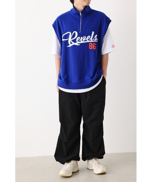 RODEO CROWNS WIDE BOWL(ロデオクラウンズワイドボウル)の「ハーフジップベスト Tシャツセット(Tシャツ/カットソー・メンズ・ブラック/グレー×ホワイト/ブルー・MEDIUM/LARGE)」の15枚目の写真