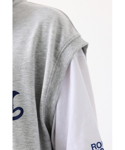 RODEO CROWNS WIDE BOWL(ロデオクラウンズワイドボウル)の「ハーフジップベスト Tシャツセット(Tシャツ/カットソー・メンズ・ブラック/グレー×ホワイト/ブルー・MEDIUM/LARGE)」の5枚目の写真