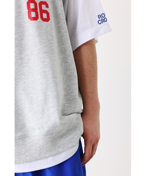 RODEO CROWNS WIDE BOWL(ロデオクラウンズワイドボウル)の「ハーフジップベスト Tシャツセット(Tシャツ/カットソー・メンズ・ブラック/グレー×ホワイト/ブルー・MEDIUM/LARGE)」の7枚目の写真
