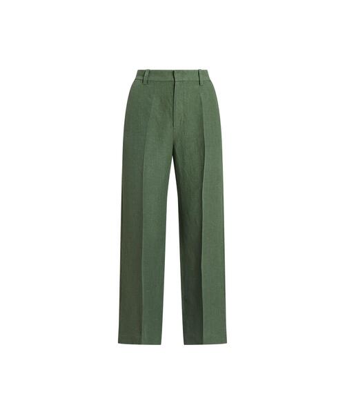 POLO RALPH LAUREN(ポロ ラルフ ローレン)の「リネン クロップド ワイドレッグ パンツ(その他パンツ・レディース・グリーン・0/00/2/4/6/8)」の2枚目の写真