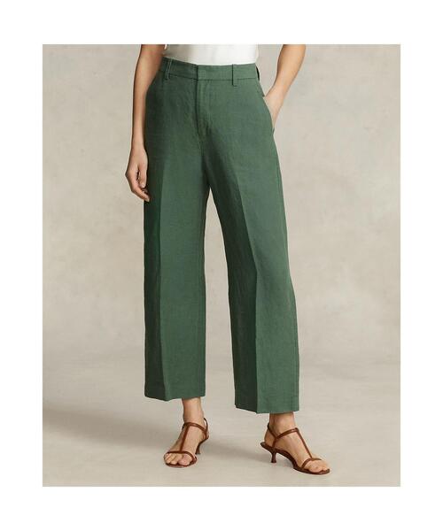 POLO RALPH LAUREN(ポロ ラルフ ローレン)の「リネン クロップド ワイドレッグ パンツ(その他パンツ・レディース・グリーン・0/00/2/4/6/8)」の3枚目の写真