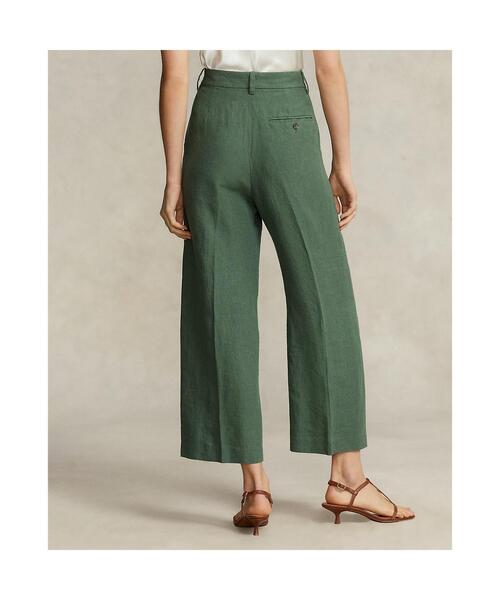POLO RALPH LAUREN(ポロ ラルフ ローレン)の「リネン クロップド ワイドレッグ パンツ(その他パンツ・レディース・グリーン・0/00/2/4/6/8)」の4枚目の写真