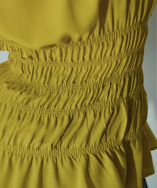 Ezick(エジック)の「Waist shirring シャツブラウス(シャツ/ブラウス・レディース・ブラック/ホワイト/イエロー・FREE)」の22枚目の写真