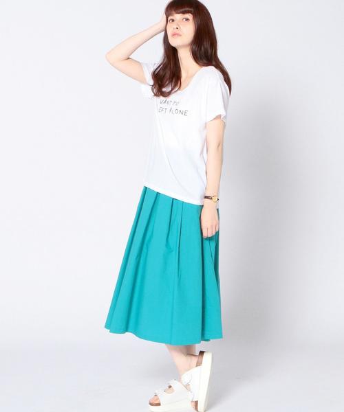 Another Edition（アナザーエディション）の「タイプライターマキシスカート/AEBC タイプライターMAXI SK◆（スカート・レディース・ホワイト/コバルトブルー・フリー）」の8枚目の写真