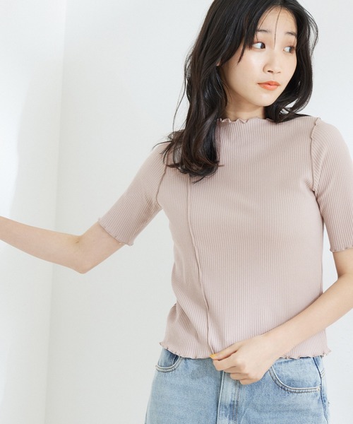 Jayro(ジャイロ)の「ストレッチテレコリブメローカットソー(Tシャツ/カットソー・レディース・チャコールグレー/ブラック/ホワイト系その他/グレー系その他・M)」の22枚目の写真