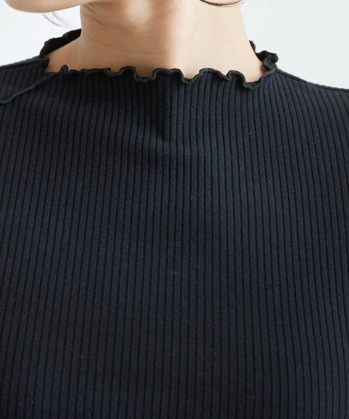Jayro(ジャイロ)の「ストレッチテレコリブメローカットソー(Tシャツ/カットソー・レディース・チャコールグレー/ブラック/ホワイト系その他/グレー系その他・M)」の12枚目の写真