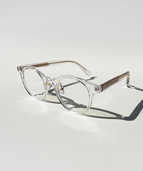 CEMONEMO(セモネモ)の「【UVカット】 ボストンフレーム メガネ(メガネ・レディース・ブラック/ブラウン/クリア・FREE)」の8枚目の写真