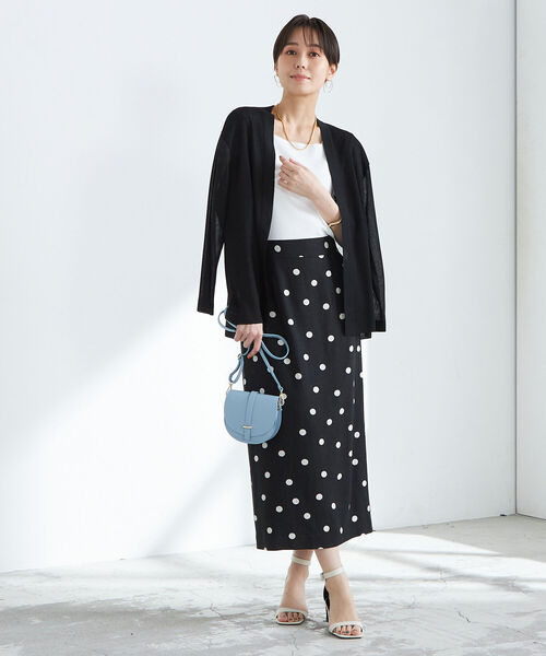 NOLLEY’S(ノーリーズ)の「《手洗い可能》シアー羽織りカーディガン(カーディガン/ボレロ・レディース・アイボリー/ブラック/ライトグレー・38)」の14枚目の写真