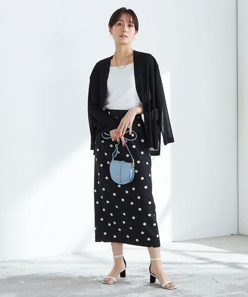 NOLLEY’S(ノーリーズ)の「《手洗い可能》シアー羽織りカーディガン(カーディガン/ボレロ・レディース・アイボリー/ブラック/ライトグレー・38)」の15枚目の写真