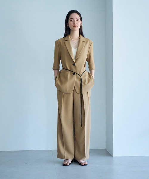 ROPE'（ロペ）の「【洗える】リネンライクワイドパンツ/セットアップ対応（その他パンツ・レディース・ブラック/ベージュ・38/36）」の18枚目の写真