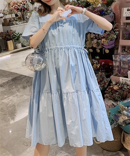 Dream garden(ドリームガーデン)の「ウエストリボンティアードワンピース(ワンピース・レディース・ライトグリーン/イエロー/ブルー・M/L/XL)」の17枚目の写真