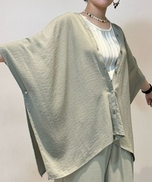 【接触冷感】【HONEYSUCKLE ROSE】サラサラＶネック半袖シャツ