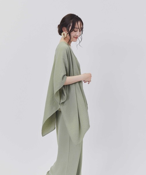 HONEYSUCKLE ROSE(ハニーサックルローズ)の「【接触冷感】【HONEYSUCKLE ROSE】サラサラVネック半袖シャツ(シャツ/ブラウス・レディース・ブラック/カーキブラウン/ホワイト・M-L)」の12枚目の写真