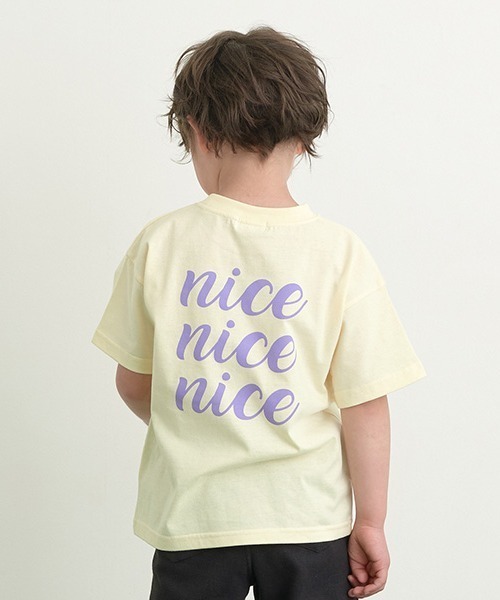 b・ROOM(ビールーム)の「【型崩れしないやわらかコットン】アソートオリジナルロゴプリントTシャツ(Tシャツ/カットソー・キッズ・クリーム/ブルー/アイボリー/グレイッシュベージュ/ライトブルー/ラベンダー・100cm/110cm/120cm/130cm/140cm/150cm)」の11枚目の写真