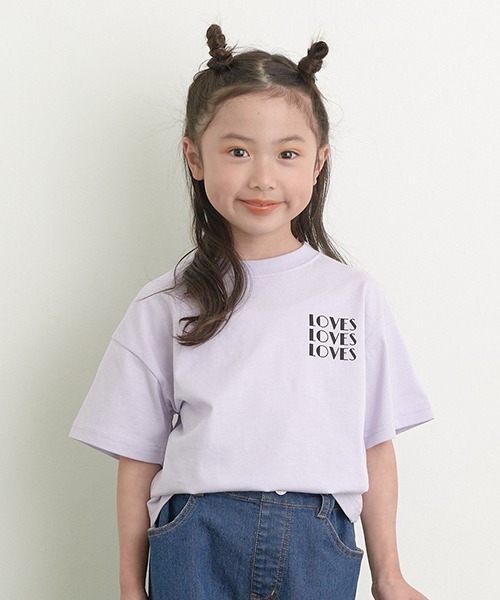 b・ROOM(ビールーム)の「【型崩れしないやわらかコットン】アソートオリジナルロゴプリントTシャツ(Tシャツ/カットソー・キッズ・クリーム/ブルー/アイボリー/グレイッシュベージュ/ライトブルー/ラベンダー・100cm/110cm/120cm/130cm/140cm/150cm)」の14枚目の写真
