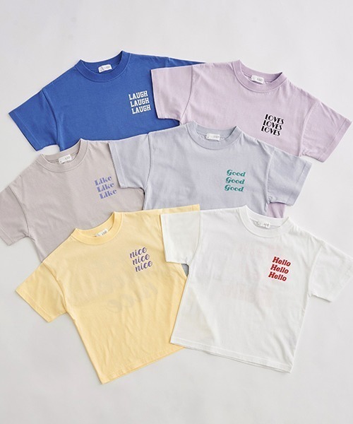 b・ROOM(ビールーム)の「【型崩れしないやわらかコットン】アソートオリジナルロゴプリントTシャツ(Tシャツ/カットソー・キッズ・クリーム/ブルー/アイボリー/グレイッシュベージュ/ライトブルー/ラベンダー・100cm/110cm/120cm/130cm/140cm/150cm)」の16枚目の写真
