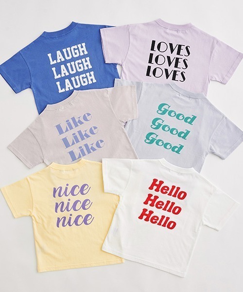 b・ROOM(ビールーム)の「【型崩れしないやわらかコットン】アソートオリジナルロゴプリントTシャツ(Tシャツ/カットソー・キッズ・クリーム/ブルー/アイボリー/グレイッシュベージュ/ライトブルー/ラベンダー・100cm/110cm/120cm/130cm/140cm/150cm)」の17枚目の写真