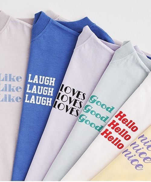 b・ROOM(ビールーム)の「【型崩れしないやわらかコットン】アソートオリジナルロゴプリントTシャツ(Tシャツ/カットソー・キッズ・クリーム/ブルー/アイボリー/グレイッシュベージュ/ライトブルー/ラベンダー・100cm/110cm/120cm/130cm/140cm/150cm)」の18枚目の写真