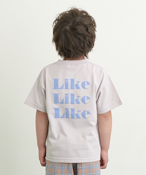 b・ROOM(ビールーム)の「【型崩れしないやわらかコットン】アソートオリジナルロゴプリントTシャツ(Tシャツ/カットソー・キッズ・クリーム/ブルー/アイボリー/グレイッシュベージュ/ライトブルー/ラベンダー・100cm/110cm/120cm/130cm/140cm/150cm)」の10枚目の写真